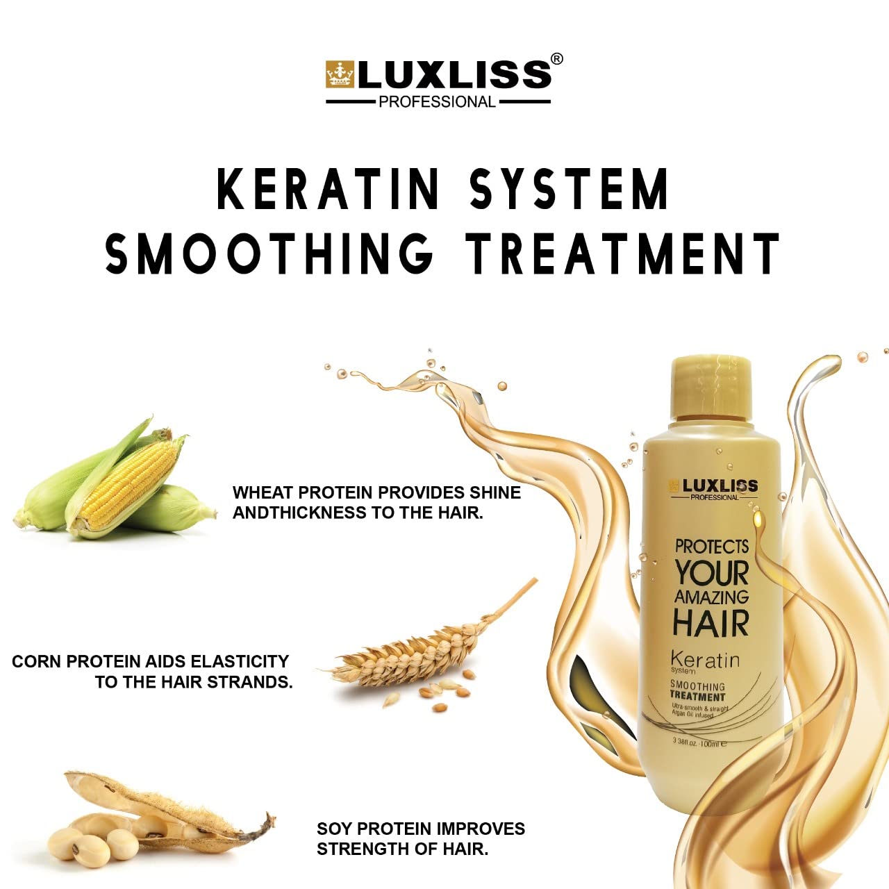 Luxliss Keratin Smoothning Treatment 100 Ml-White