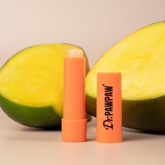 Mango Lip Balm Set - Hydrating Lip Balm Moisturizer with Aloe Vera for Deep Nourishment - Castor Oil Enriched - 3 pc