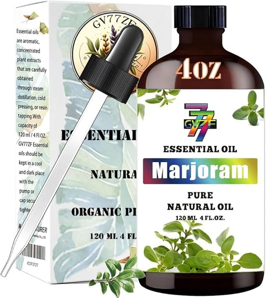 Marjoram Essential Oil (4 oz/120 ml) - Marjoram Oils Used in diffusers, humidifiers, Home Baths, Cleaning Products, Yoga, DIY Soaps and DIY Scented Candles