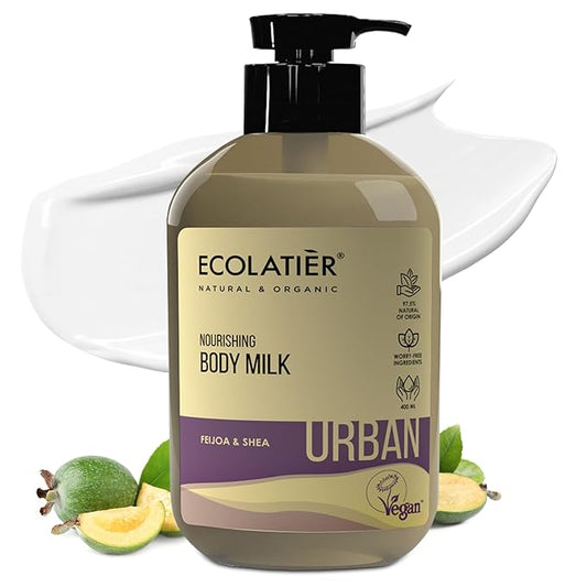 Nourishing Body Milk - Hydrating Body Lotion for Women & Men, 97.5% Natural Ingredients, Vegan Certified, Lightweight Formula with Mulberry & Avocado Oil for Dry Skin, 13.5 Fl Oz - ECOLATIER
