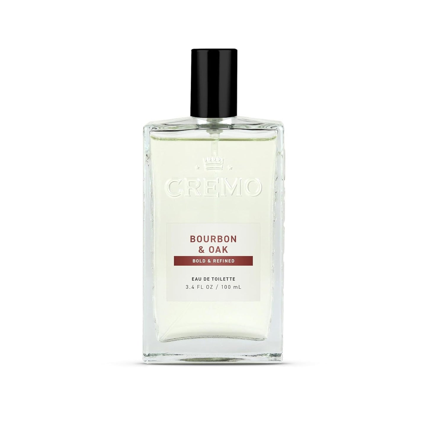 Cremo Cologne For Men - Bourbon & Oak Mens Cologne Spray, A Sophisticated Blend of Distiller’s Spice, Fine Bourbon and White Oak, Multi-Layered Signature Men's Fragrances, 3.4 Fl Oz