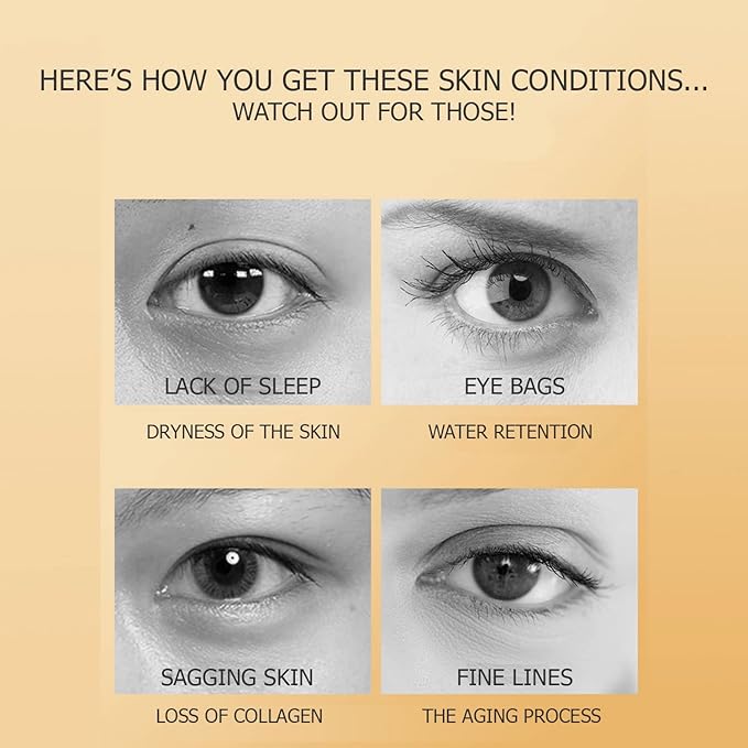 BIOAQUA Gold Elastic Soft Crystal Gel Eye Mask Hydrates Nourishes Moisturizing Face Skin Around The Eyes 12g x 5pcs