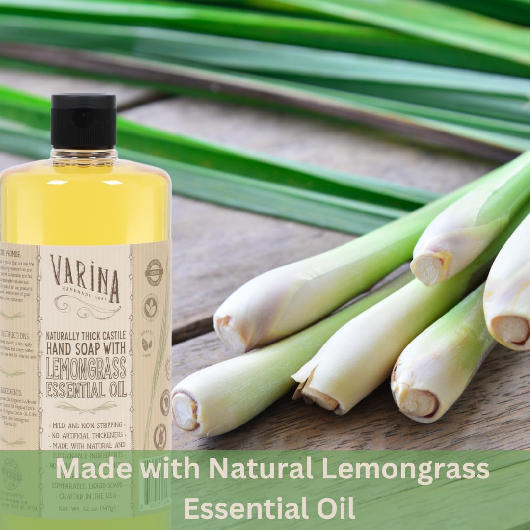 Liquid Soap - Liquid Organic Castile Soap Lemongrass - 32oz