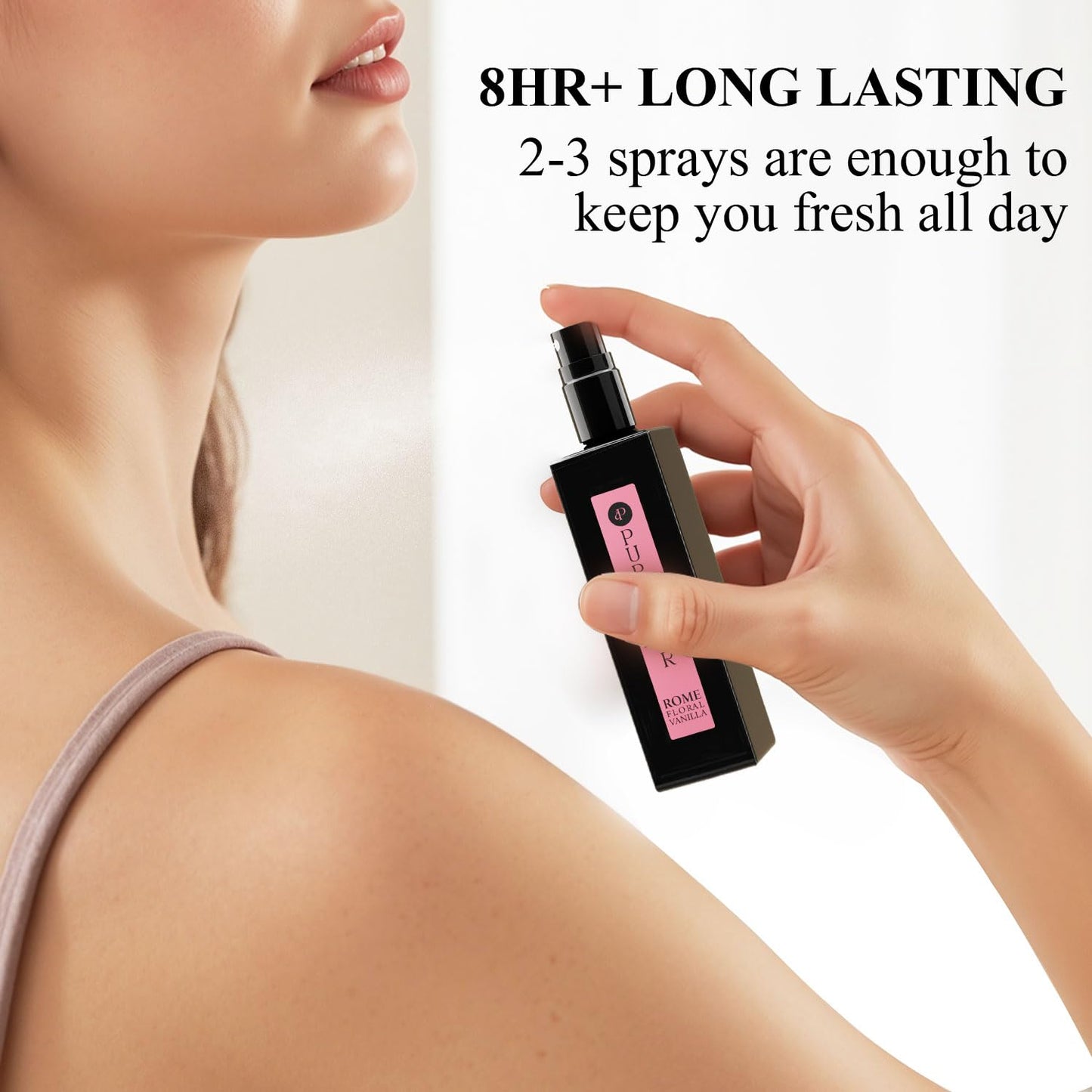 ROMAN Blossom Vanilla Perfume for Women, Cozy Floral Jasmine & Sweet Vanilla Fragrance, Long Lasting Extrait de Parfum, Advanced Fragrance Travel Size 0.7 oz/20ml Perfume Spray