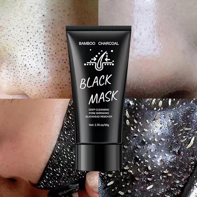 2Pcs Blackhead Remover Mask 1 FREE Face Mask Brush, Peel Off Black Mask for Men and Women, Purifying Charcoal Face Mask for Deep Cleansing Blackheads,Pore Deep Cleansing Mask