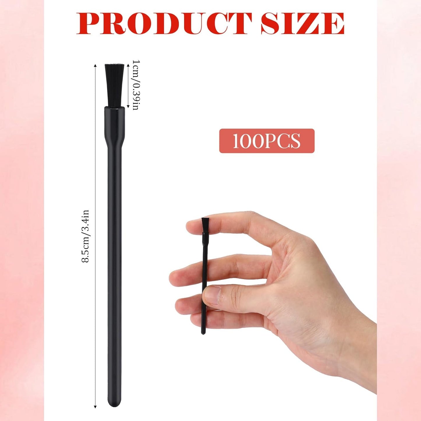 100 Pcs Lip Brushes Disposable Nail Polish Brushes Disposable Lip Brushes Lip Wand Disposable Applicators Lipstick Lip Gloss Wands Nail Polish Brush Multifunctional Makeup Brushes for Women