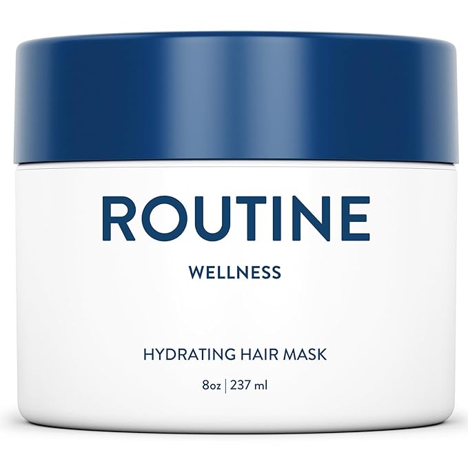 Routine Wellness Deep Conditioning Hair Mask for Dry Damaged Hair - Hydrating, Moisturizing Repair Treatment - Promotes Fullness - Unscented 8oz