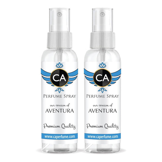 CA Perfume Eco Refill Impression of Aventura for Men EDP Cologne for Men Eau de Parfum Spray Refillable Atomizer Bottle 2Fl Oz/60ml-X2