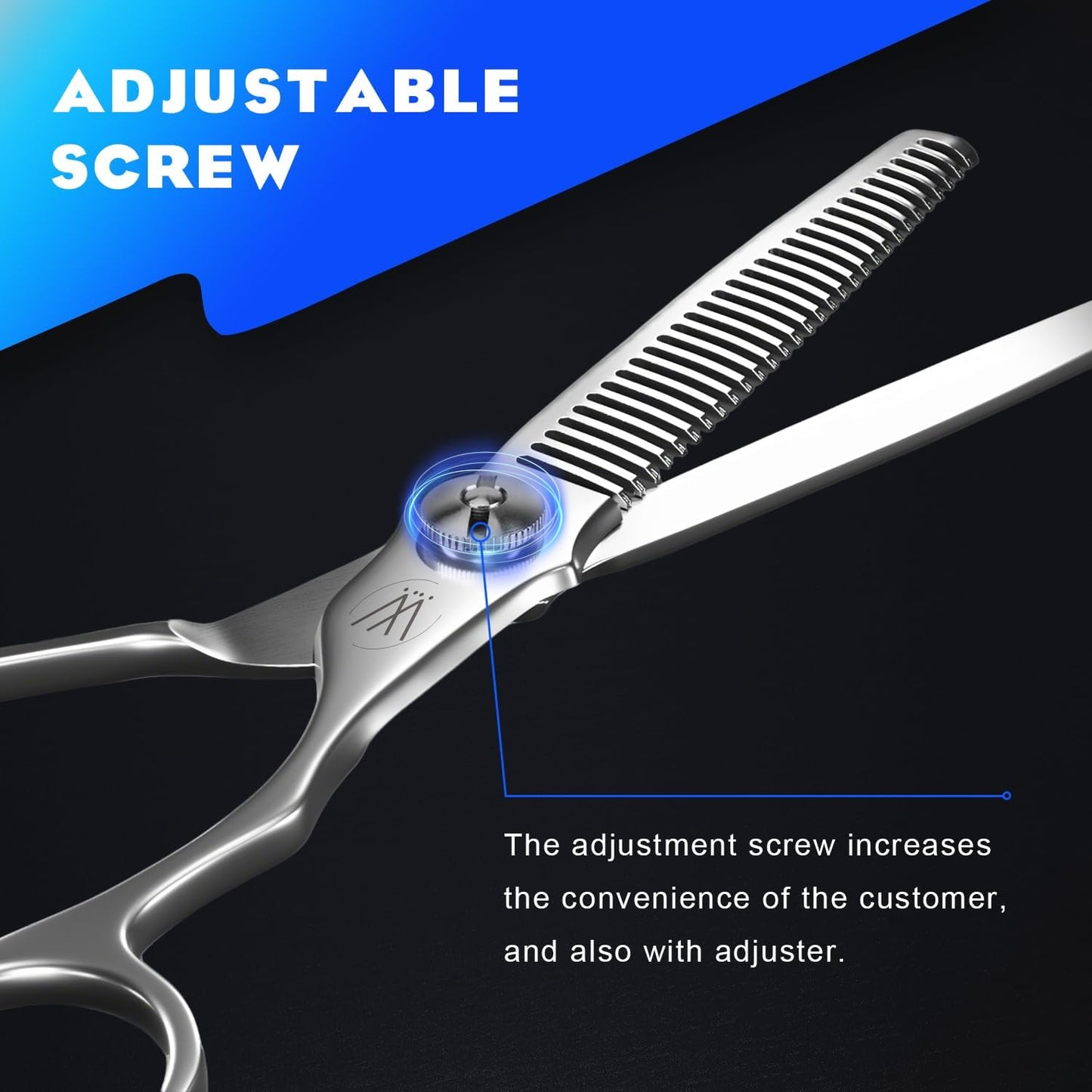 Sirabe Professional Hair Thinning Shears, 6.5" Extremely Sharp Blades for Thinning Hair with Gift Case, Barber Hair Cutting Texturizing Teeth Scissors for Salon Home Hairdressing, Men and Women