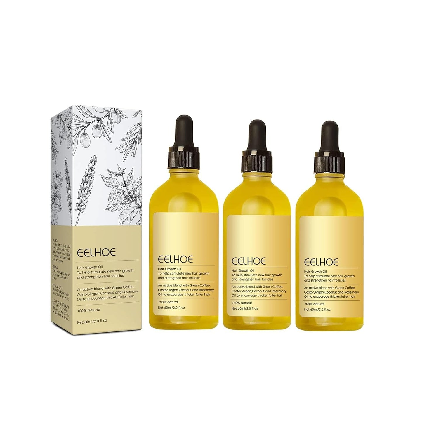 180ML Natural Hair Growth, Rosemary Oil for Hair Growth Organic, Rosemary Oil for Dry Damaged Hair and Growth Thin Hair （3PCS）