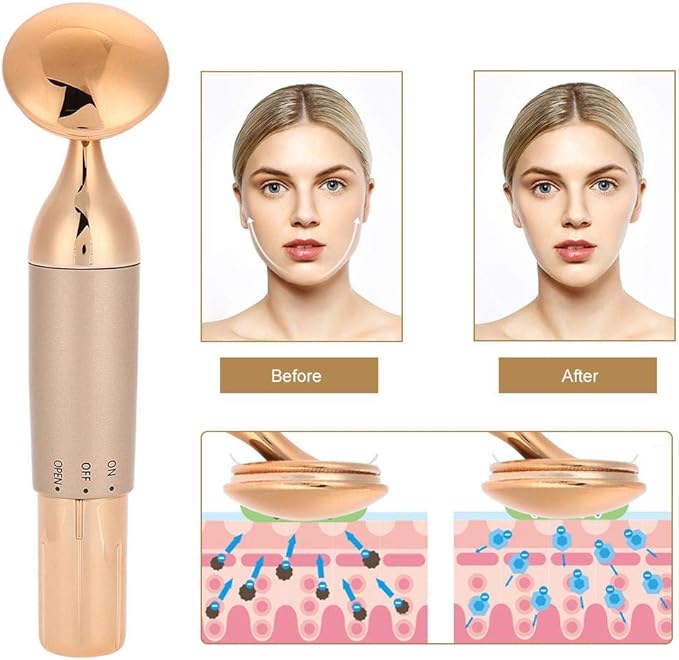 ZJchao Face Massager Roller, Anti Aging Face Massage Beauty Massager Skin Massager Wand Tighten Face Beauty Device Enhances Facial Massage for Face Eye and Skin