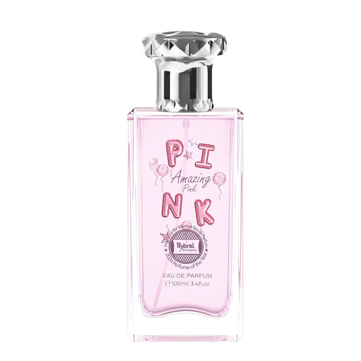 Hybrid & Company Women Amazing Pink Pour Femme Eau De Parfum Vaporisateur Natural Spray 3.4 Fl Oz
