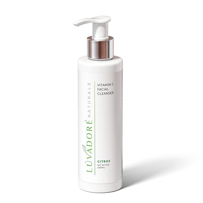 Vitamin C Facial Cleanser – Brightening Face Cleanser with Organic Olive Oil, MSM, Botanical Extracts – Gentle and Hydrating Face Wash for Uneven Skin Tone, Fine Lines, Wrinkles