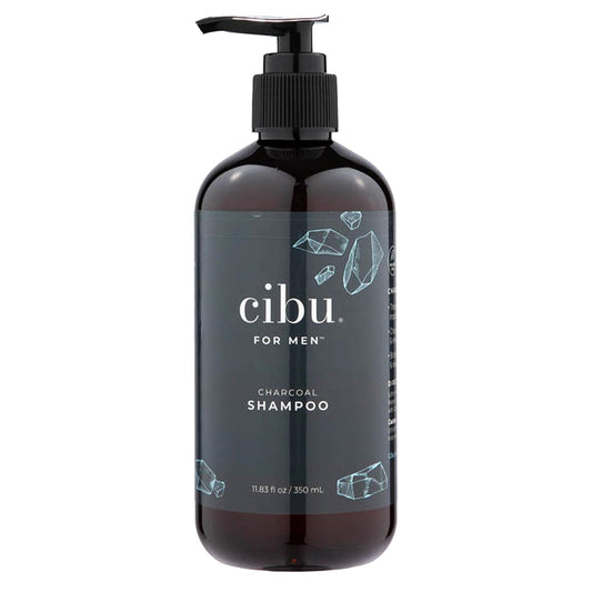 CIBU for Men Charcoal Shampoo - 12oz Deep Clean Shampoo for Healthier Hair & Scalp - Removes Dirt and Oil, Boosts Volume, Enhances Thickness, and Revitalizes Scalp