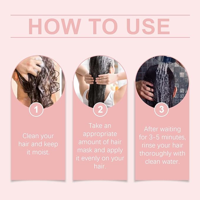 Hair Mask Hair Treatment for Dry Damaged Hair,Deep Repair Damage Hair Root Hair Treatment Mask,Natural Deep Conditioner Hydrating Hair Masks