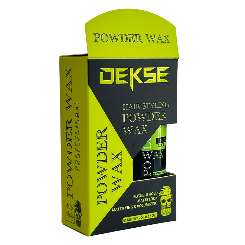 DEKSE Powder Wax 20 g Mattifying Volume Hair Styling Powder Wax, Matte Volume Powder Wax, Powder Wax, Hair Volume Powder 20 g - 0,67 OZ (Pack of 1)