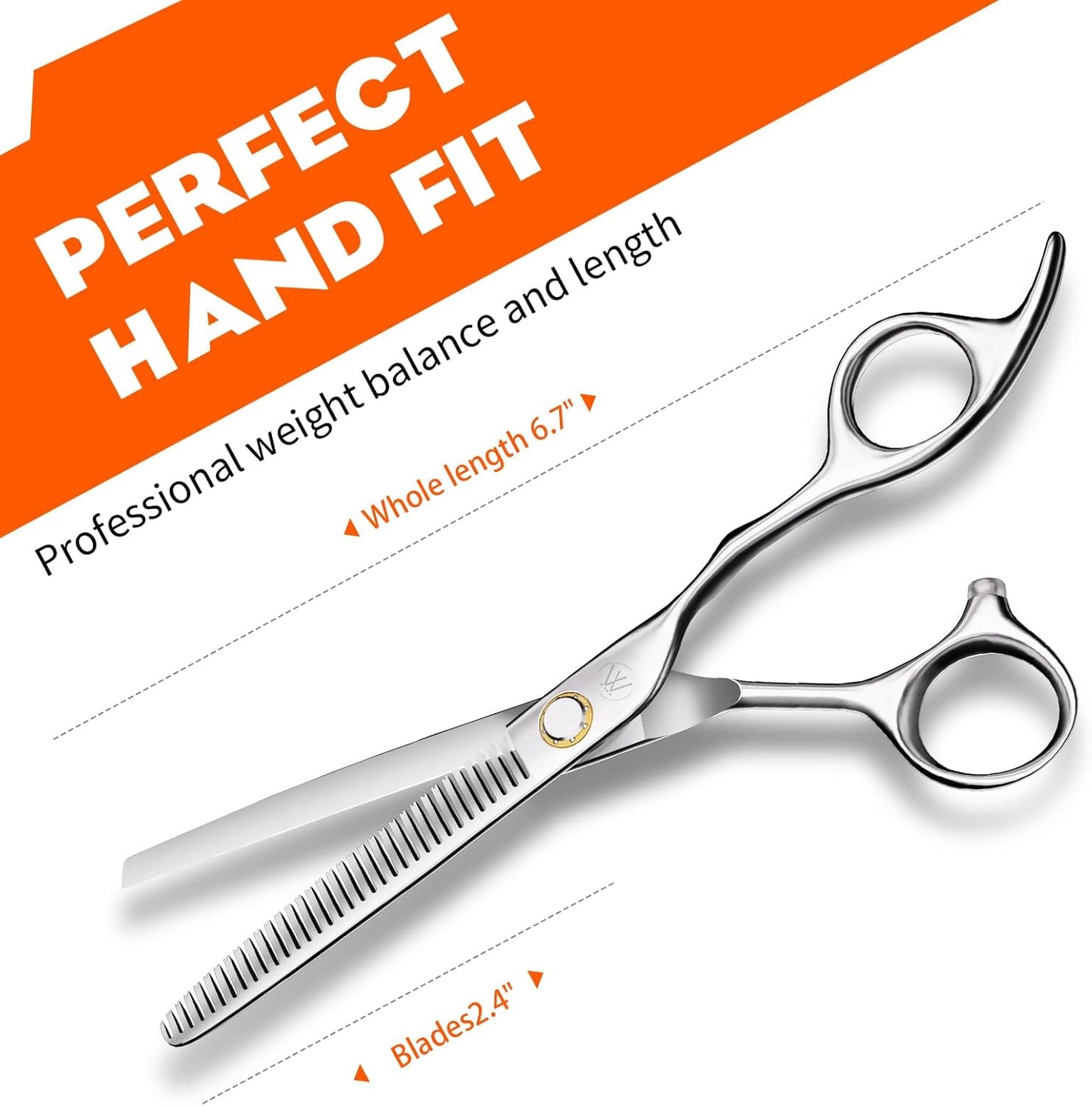 Sirabe HIGH-END Professional Hair Thinning Shears Barber Hair Cutting Texturizing Teeth Scissors with Case, Ultra 440C Sharp Blades for Salon Home Hairdressing