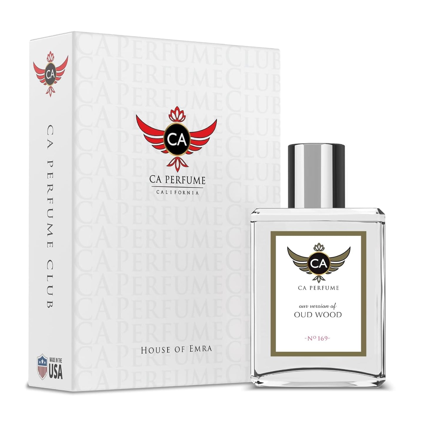 CA Perfume Impression of Oud Wood for Men Amber Woody Fragrance Long Lasting Mens Cologne Eau De Parfum 1.7 Fl Oz 50ml