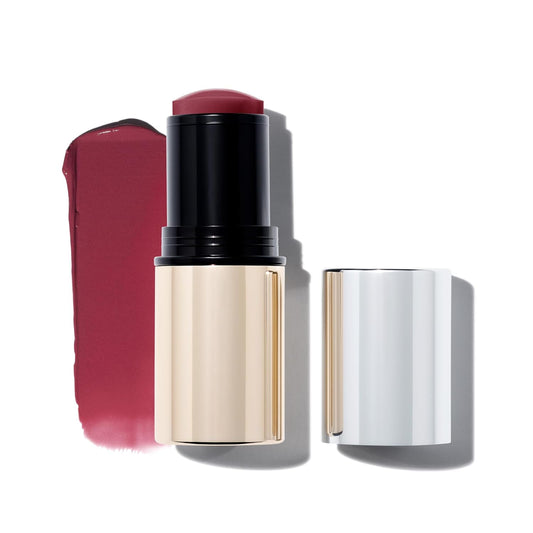 MAKE Beauty Heat Stroke Cream Blush Stick for Cheeks with Natural Hydrating Dewy Finish. Creamy Gel Blush Balm - Shade Slush, Violet Purple Cheek Tint