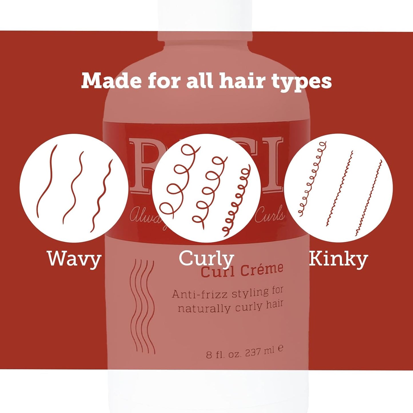 RICI Curl Creme - Anti-Frizz Styling Cream for Naturally Curly Hair (8 fl oz)
