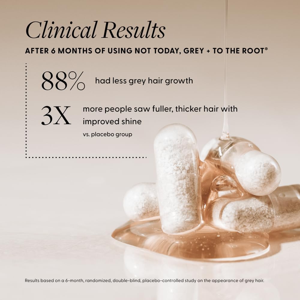 Arey Not Today, Grey Daily Hair Supplement for Women & Men | Slows Grey Hair Growth & Repigment in 3-6 Months | Promotes Healthier, Thicker Hair | Biotin, B +D Vitamins | Vegan & Gluten Free (3 Month)