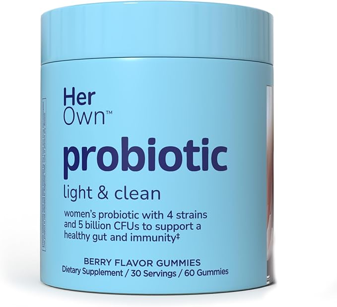 her own Probiotic & Prebiotic Gummy, 5 Billion 60 Gummies, 30 Servings 1)