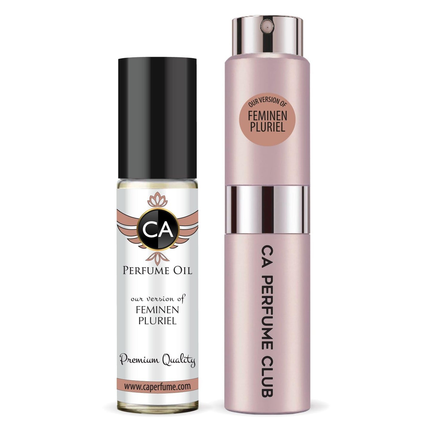 CA Perfume Duo Impression of Feminen Pluriel For Women Perfume Layering Set Long Lasting Travel Size EDP + Body Oil Roll-On Bottle 0.27 Fl Oz+0.33 Fl Oz