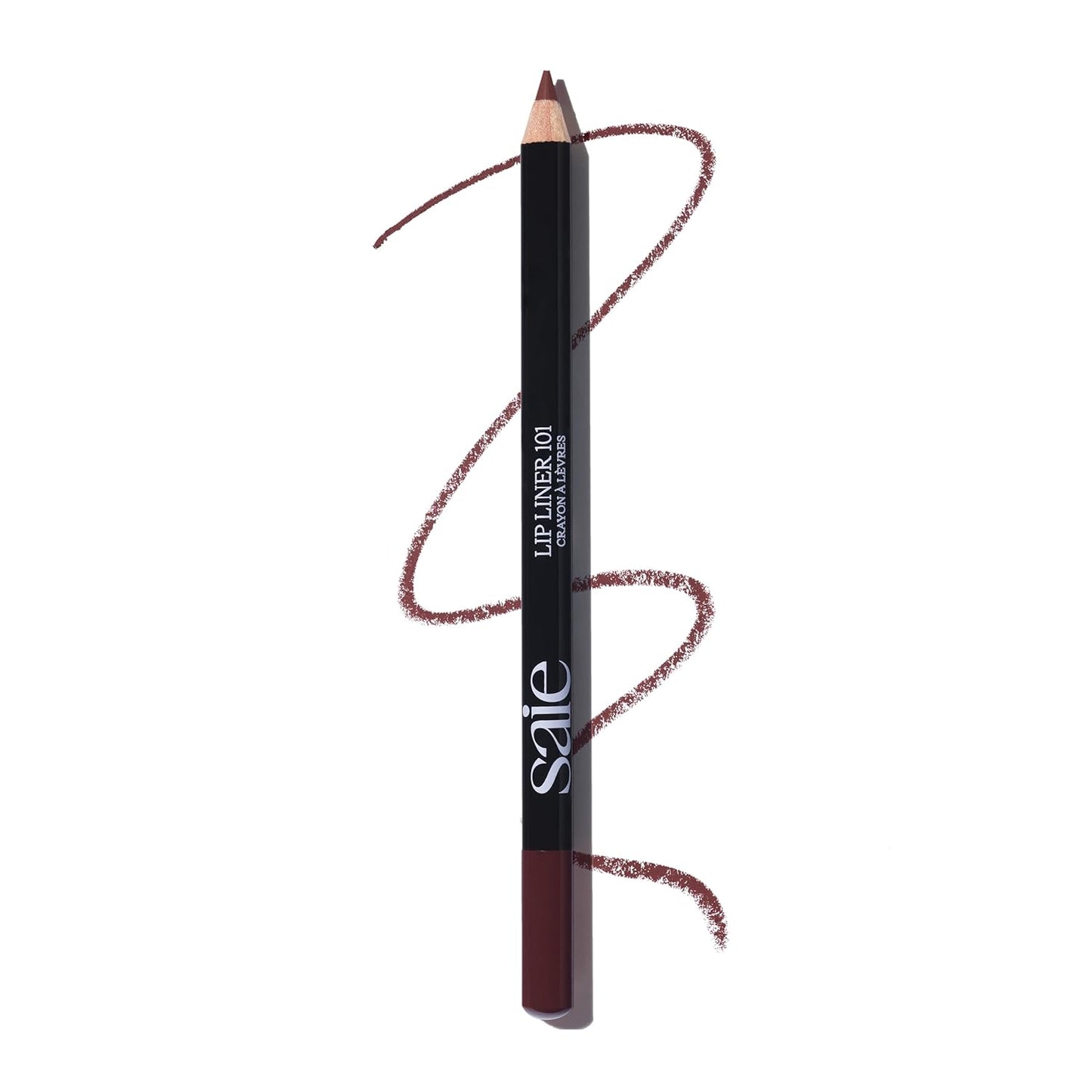 Saie Lip Liner 101 - Lip Pencil Made with a Creamy, Soft Matte Formula for a Naturally Framed or Fully Filled Look - Supercharged with Shea Butter & Jojoba Oil - Tease (.05 oz)
