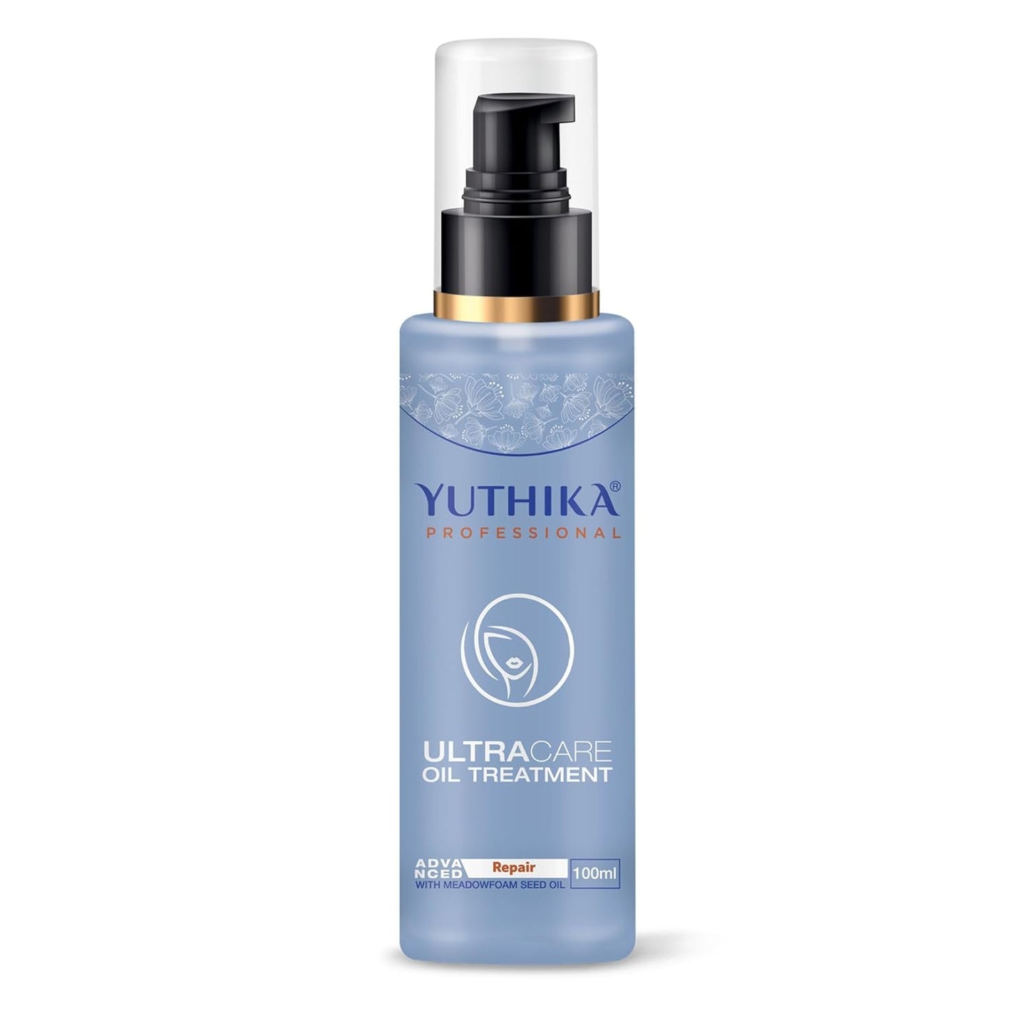 Yuthika Professional Ultracare Advanced Hair Repair Oil For Dry Damaged Hair With Meadowfoam Seeds |Hair Oil for Frizzy Hair| Promote Hydration for Thick & Strong Hair for Women & Men - 3.3 FL Oz