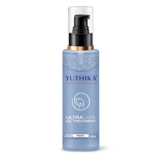 Yuthika Professional Ultracare Advanced Hair Repair Oil For Dry Damaged Hair With Meadowfoam Seeds |Hair Oil for Frizzy Hair| Promote Hydration for Thick & Strong Hair for Women & Men - 3.3 FL Oz