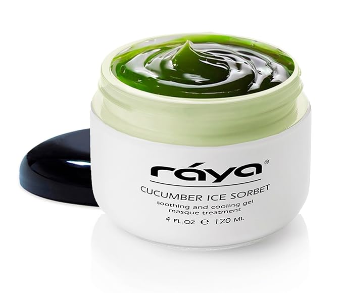 Raya Cucumber Ice Sorbet Masque (608) | Cooling Facial Gel Mask & Soothing Cucumber Extract, for Hydrating, Calming, Revitalizing & Refreshing All Skin Types, Great for Post-Sun Treatment - 120 ml