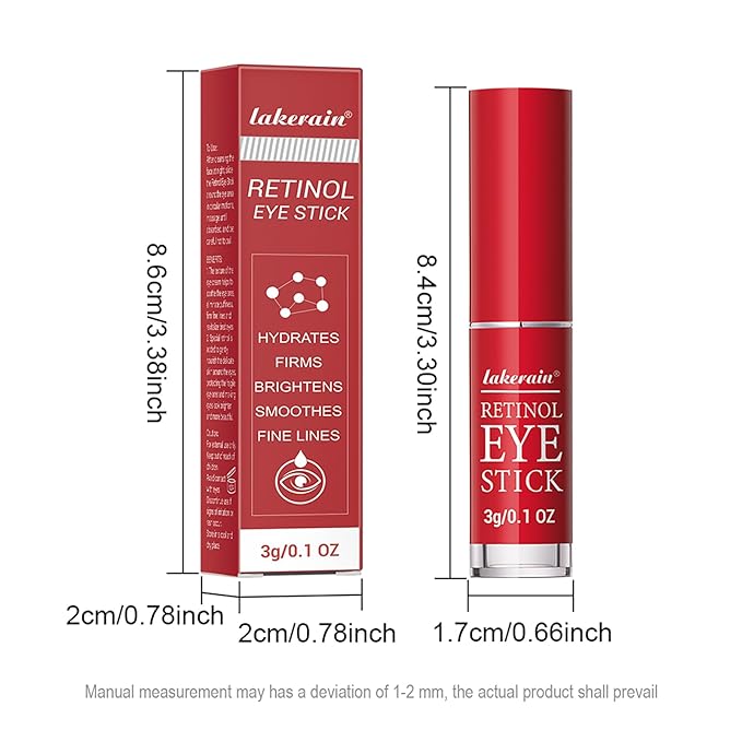 Retinol Eye Stick with Collagen,Hyaluronic Acid for Dark Circle, Wrinkles,Eye Balm Moisturizes Anti Aging,Visible Results in 3-4 Weeks, Retinol Eye Cream For Puffiness and Bags Reduces Fine Lines