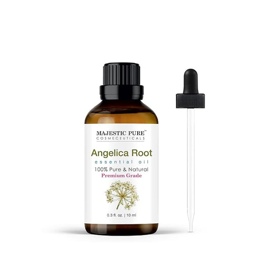 MAJESTIC PURE Angelica Root Essential Oil | 100% Pure and Natural Oil | Premium Grade Essential Oils for Hair Care, Home Diffusers, Skin, Aromatherapy, Massage and Humidifiers | 0.3 Fl Oz