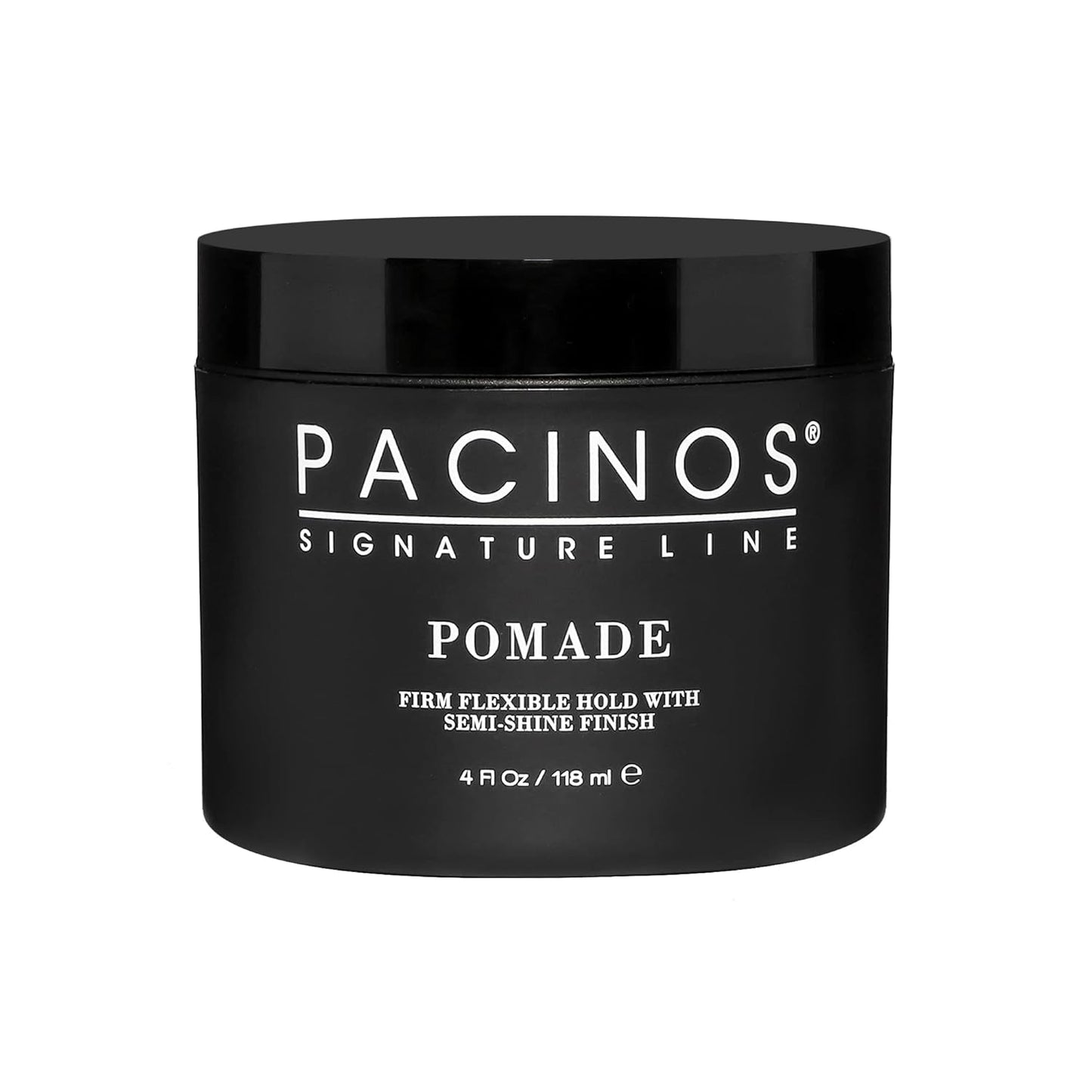 Pacinos Pomade - Flexible Hold, Frizz Control - High Shine Pomade for All Hair Types - 4oz