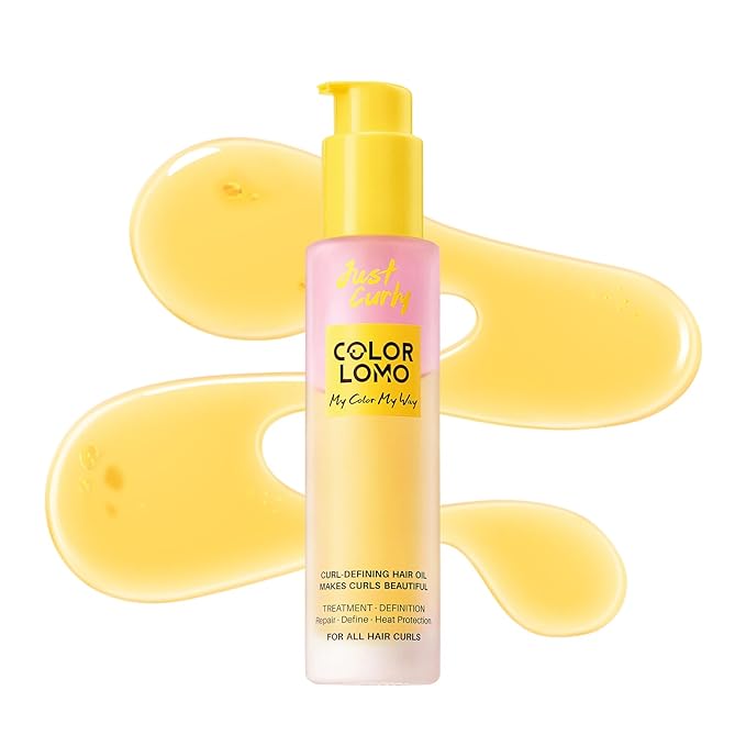 Styling & Curl Defining Oil Serum | 24-Hour Touchable Hold Hair Oil for Natural & Styled Curly Hair l Heat Thermal Protection, Creates Smooth, Shiny, Lightweight Hair