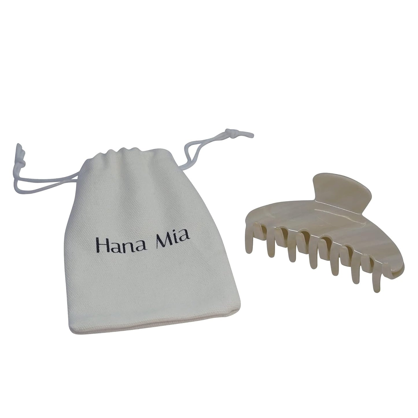 Premium Durable Acetate Hair Claws - Large 4 Inch No-Slip Claws for Thick Hair | 1 Piece (Creme)