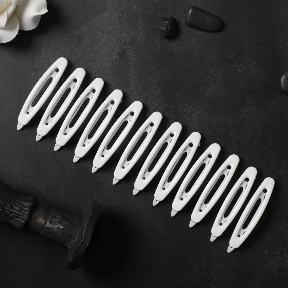 12pcs Hair Barrettes Set for Women and Girls, Hair Clips for Thick Thin Fine Hair, Non-metal Hair Accessories, Non-Slip Grip Handmade Snap Hairpin, BPA Free, Made in KOREA
