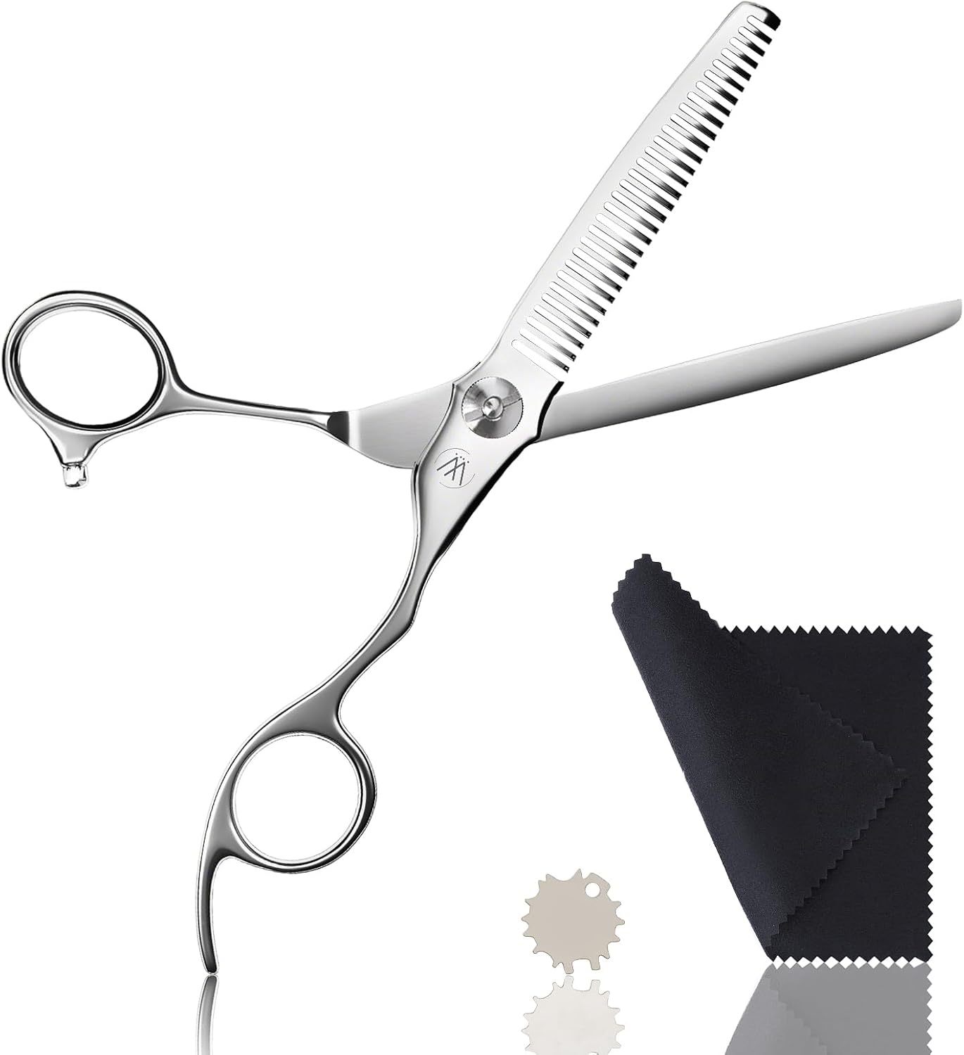 Sirabe Professional Hair Thinning Shears, 6.5" Extremely Sharp Blades for Thinning Hair with Gift Case, Barber Hair Cutting Texturizing Teeth Scissors for Salon Home Hairdressing, Men and Women