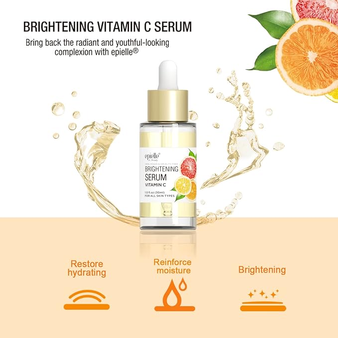 Epielle Hydrating Hyaluronic Acid Serum with Vitamin C - 100% Vegan and Cruelty-Free - For Normal Skin Types