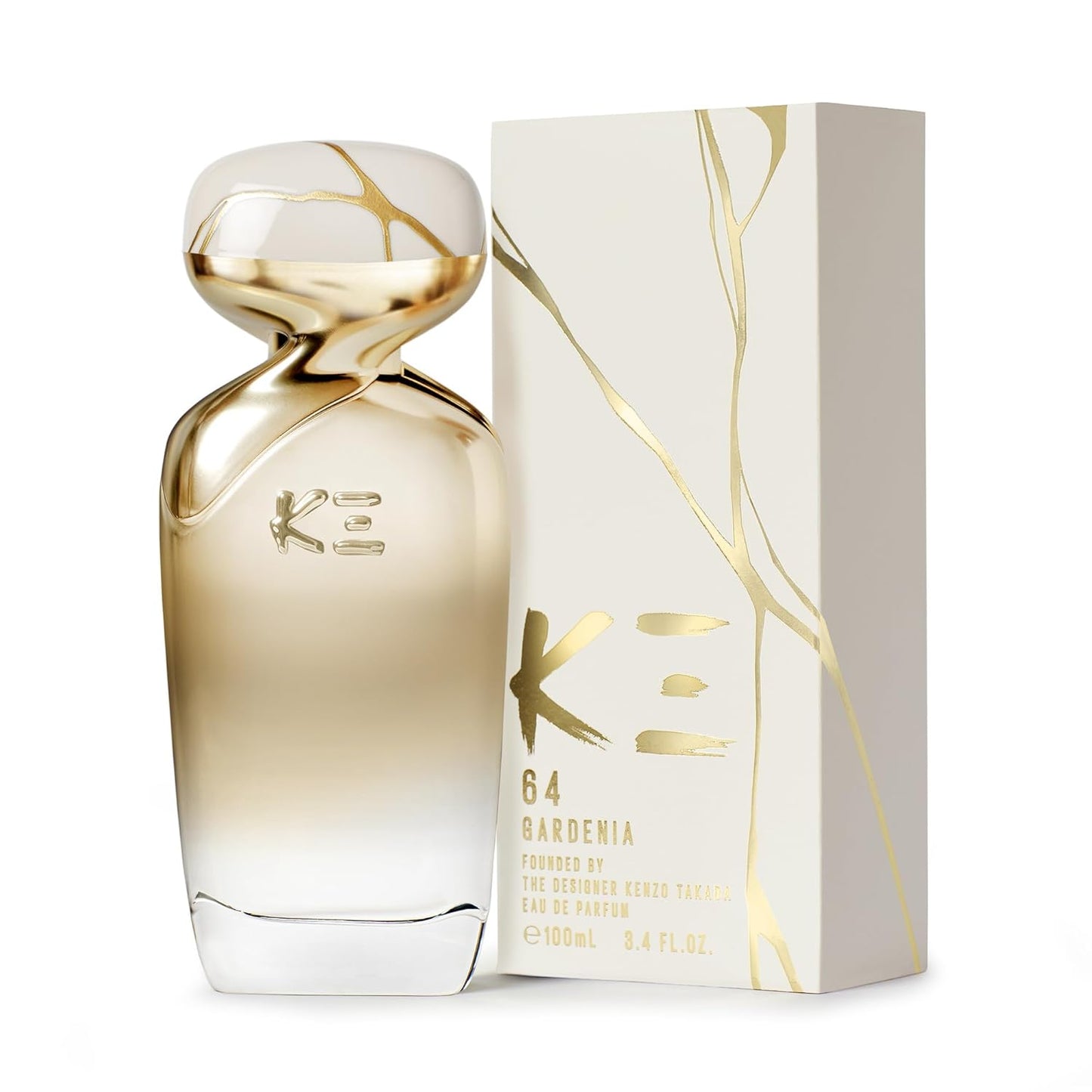K-3 64 Gardenia Eau de Parfum - Unisex Perfume with Rose, Jasmine & Gardenia Scent Notes - 100 ml/3.4 oz