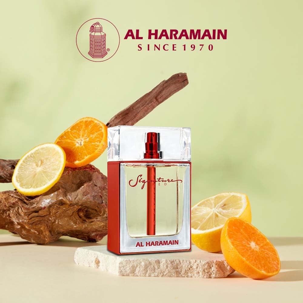 Al Haramain Signature Red - Luxury Arabian Perfume for Women - Chypre Floral Fragrance with Bergamot, Mandarin, Jasmine, Sandalwood - Arabic Long Lasting Scent - Eau de Parfum - 3.4 oz EDP Spray