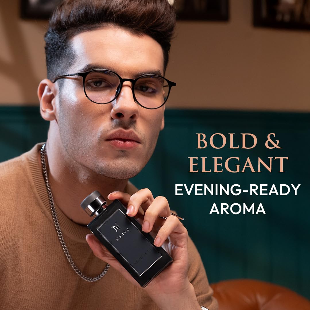 Merve Night Duke Premium Long Lasting Fragrance Luxury Scent For Men | Citrus, Musk, Amber | Perfumes For Men | 3.4 Ounces