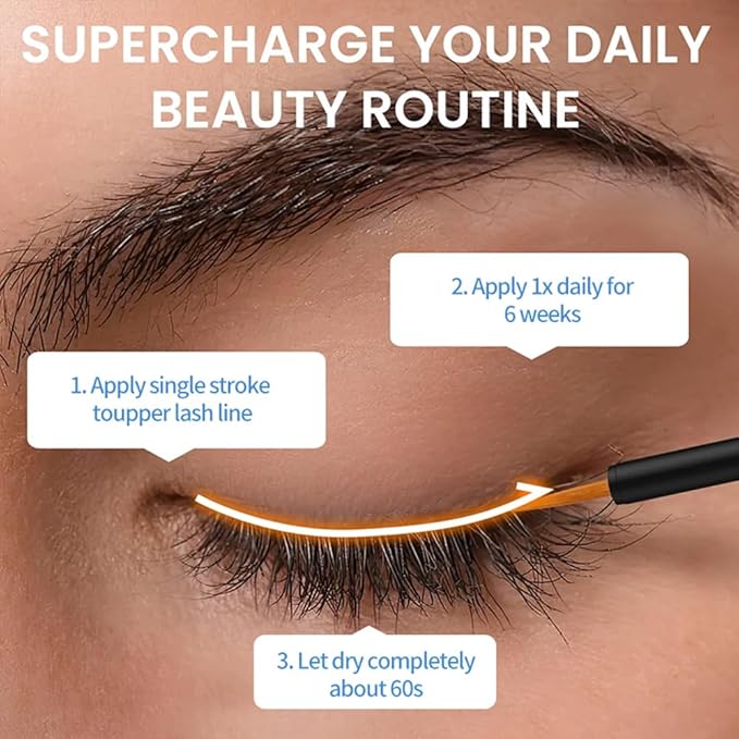 Advanced Lash Serum for Eyelash Growth: Eyelash Enhancing Serum to Grow Longer Fuller and Thicker Looking Eyelashes - Vegan & Cruelty-Free for Sensitive Eyes, 4mL