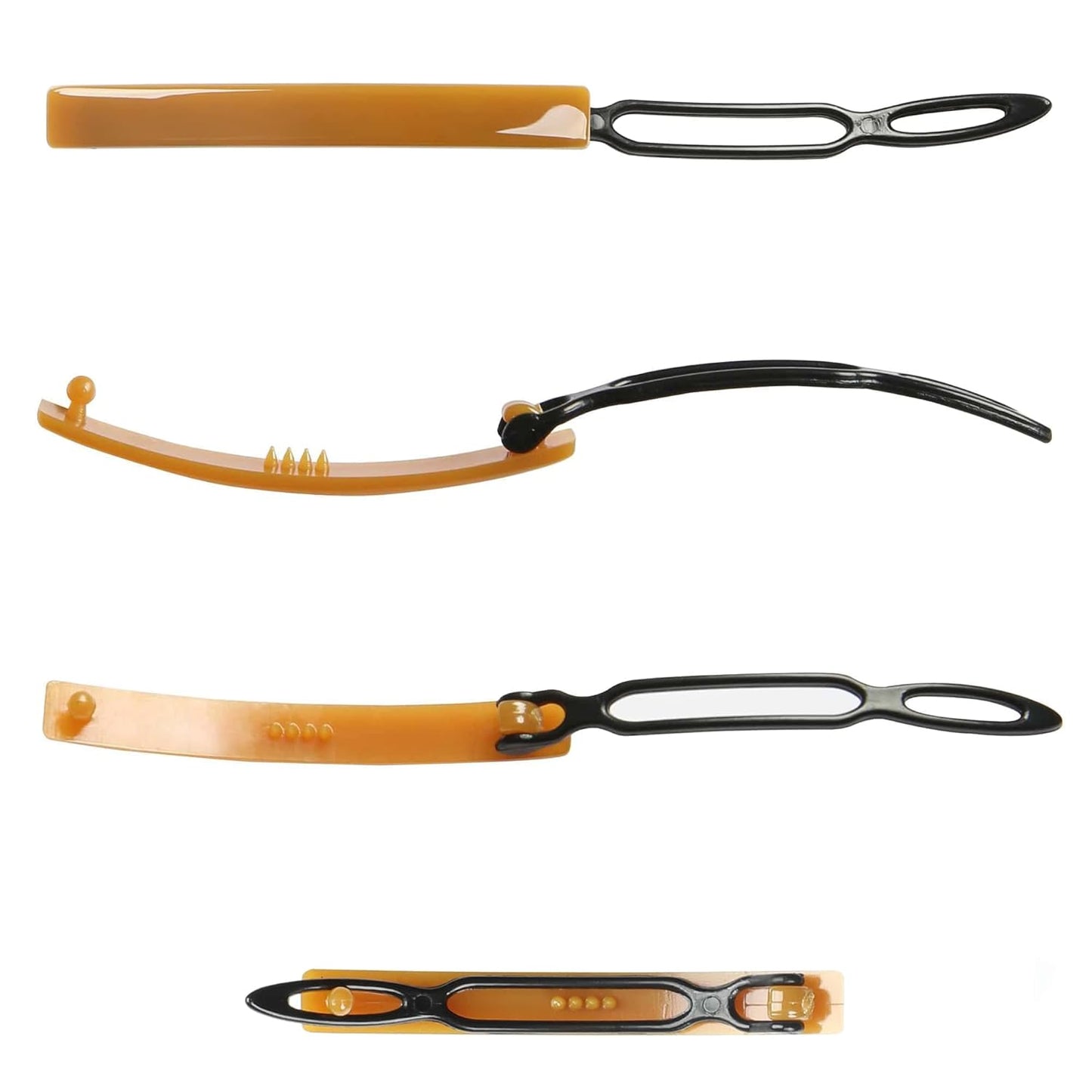 12pcs Hair Barrettes Set for Women and Girls, Hair Clips for Thick Thin Fine Hair, Non-metal Hair Accessories, Non-Slip Grip Handmade Snap Hairpin, BPA Free (LY15)