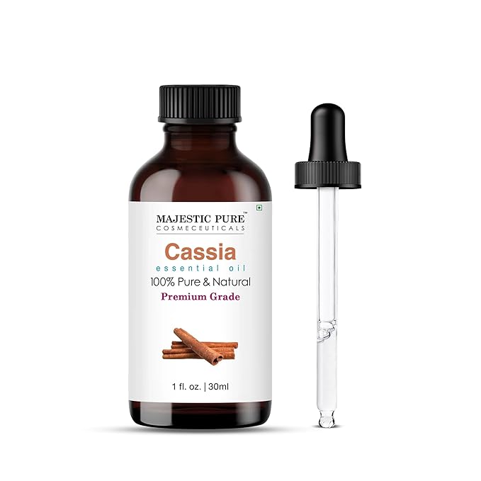 MAJESTIC PURE Cassia Essential Oil | 100% Pure and Natural Cassia Oil | Premium Grade Essential Oils for Hair Care, Home Diffusers, Skin, Aromatherapy, Massage and Humidifiers | 1 Fl Oz