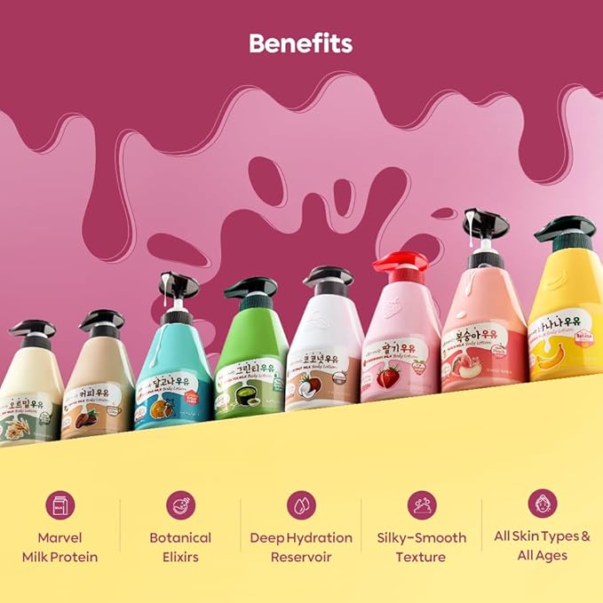 WELCOS Kwailnara Yuja Milk Body Lotion & Body Wash Set – Moisturizing & Revitalizing Korean Skincare Bundle with Yuja Extract, 560g / 19.75oz Each