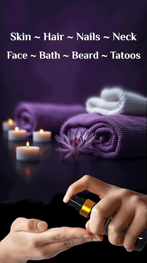 Pure Organic Moringa Oil with Blue Lotus Flower & Ormus Gold – Hydrating & Anti-Aging Oil for Skin, Hair & Nails – Premium 100% Cold Pressed Moringa Seed Extraction, Nourishes & Hydrates Skin