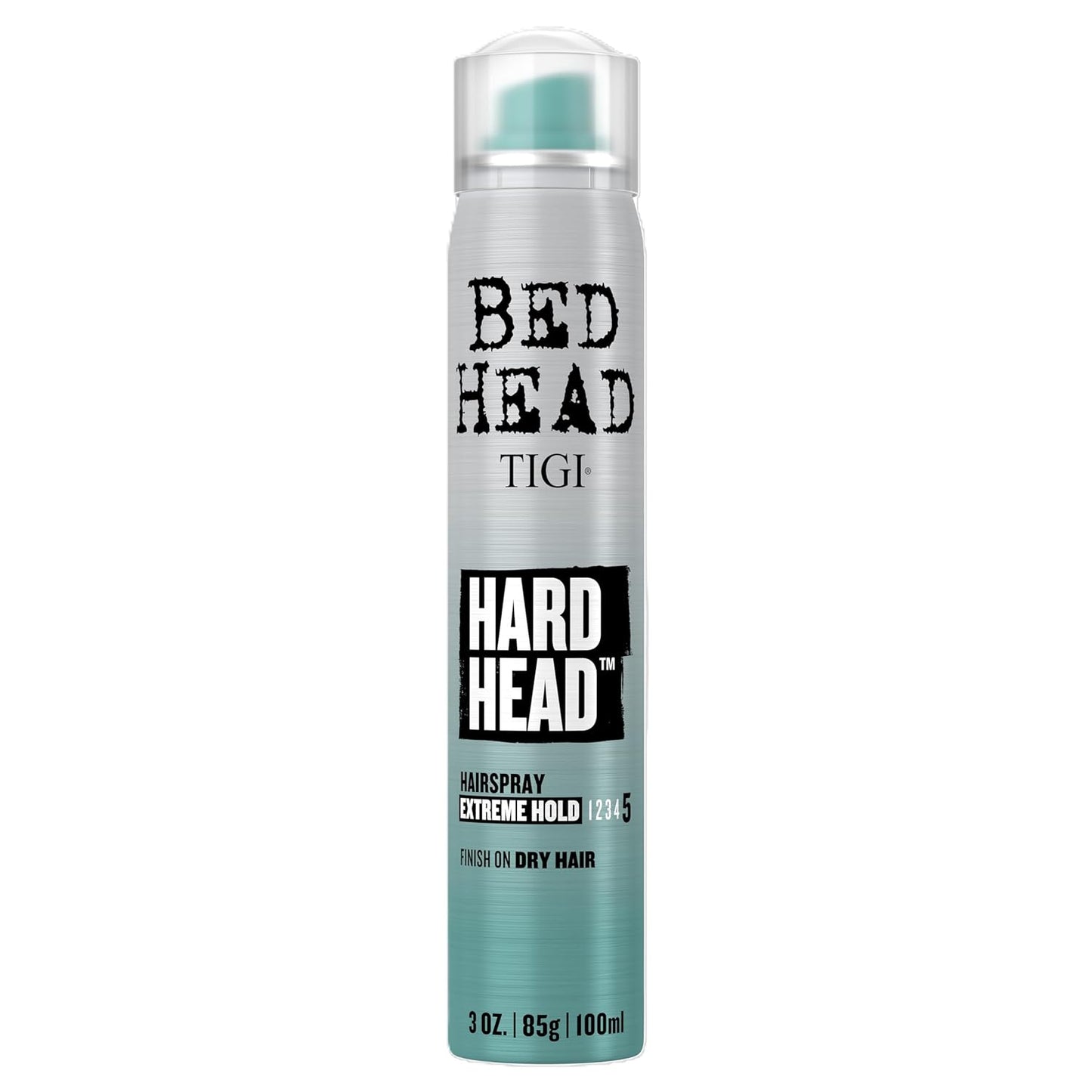 TIGI Bed Head Hard Head Hair Spray, Travel Size, Extra Strong Hold for All Day Style and All Hair Types, 3 oz