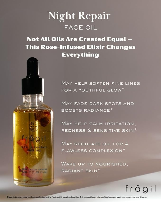 Intense Night Repair Face Elixir Hydrating Face Oil for Women | Anti-Aging Solution with Jojoba Oil, Rose Oil & Vitamin E | Cruelty Free & Plant-Based Facial Oil | Handcrafted in USA 1.69 fl oz