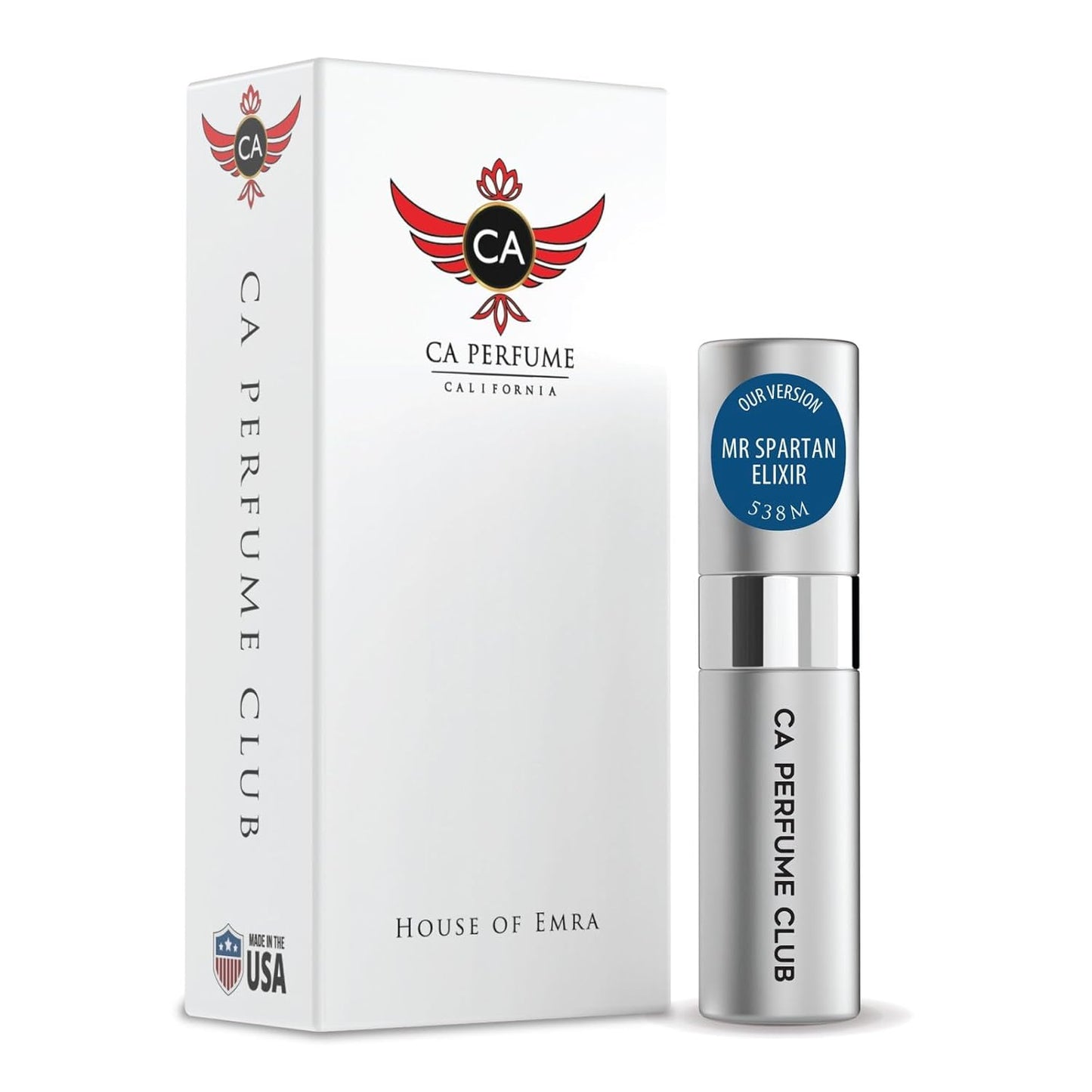 CA Perfume Impression of Mr. Spartan Elixir For Men Replica Version Fragrance Dupes Concentrated Long Lasting Eau de Parfum Spray Refillable Atomizer Bottle 0.27 Fl Oz/8ml-X1